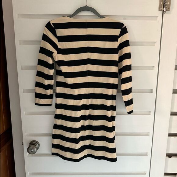 Theory Size Small Striped Off White and Black Dress Great Condition Non Smoking - Picture 13 of 13